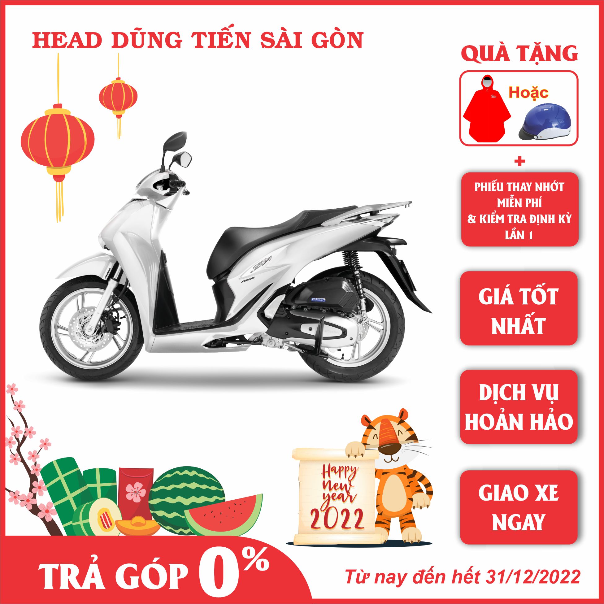 Xe Máy Honda SH150i Tiêu Chuẩn CBS 2022 -Trắng