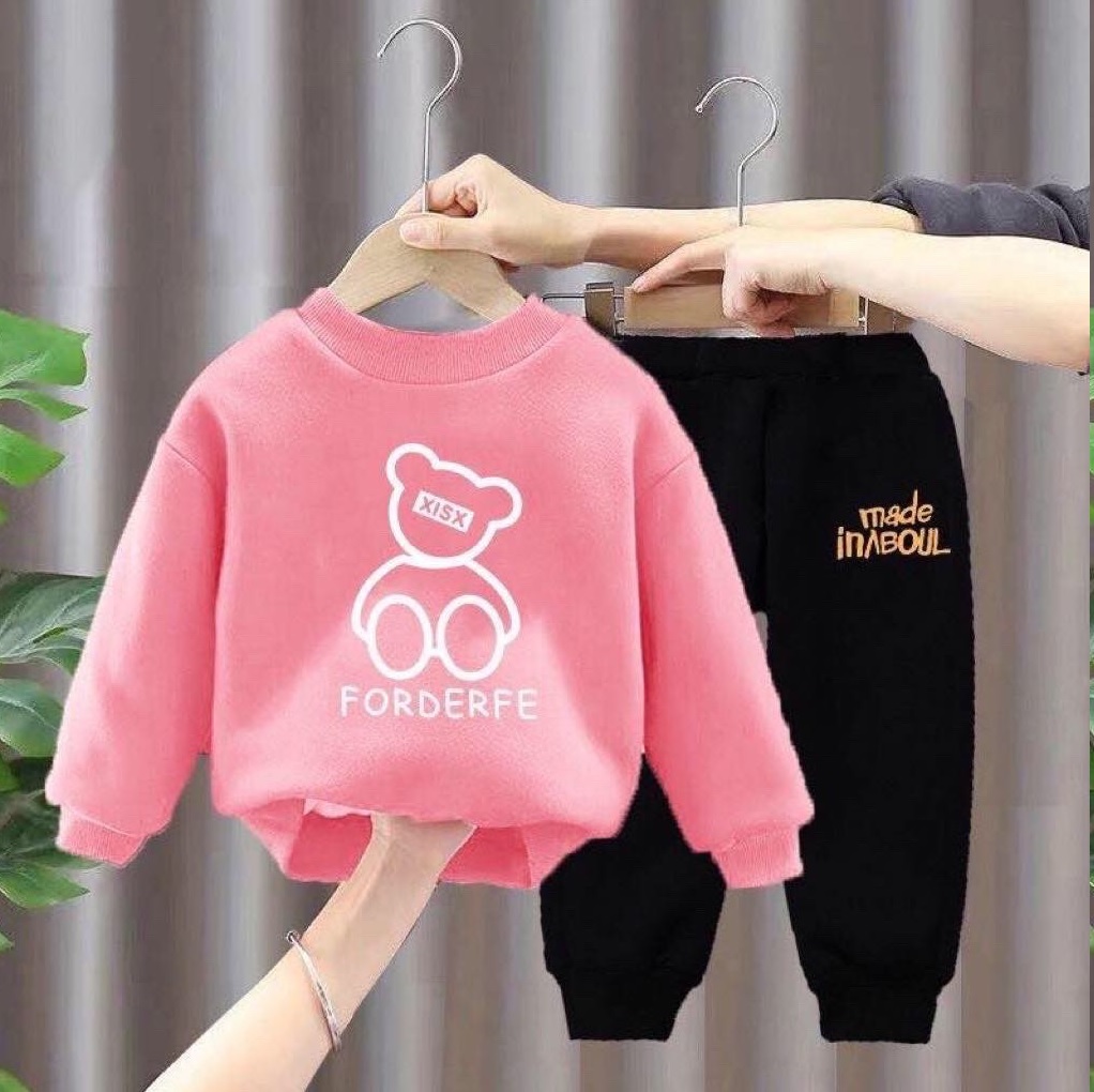 Bộ nỉ bông mềm ấm siêu xinh cho bé