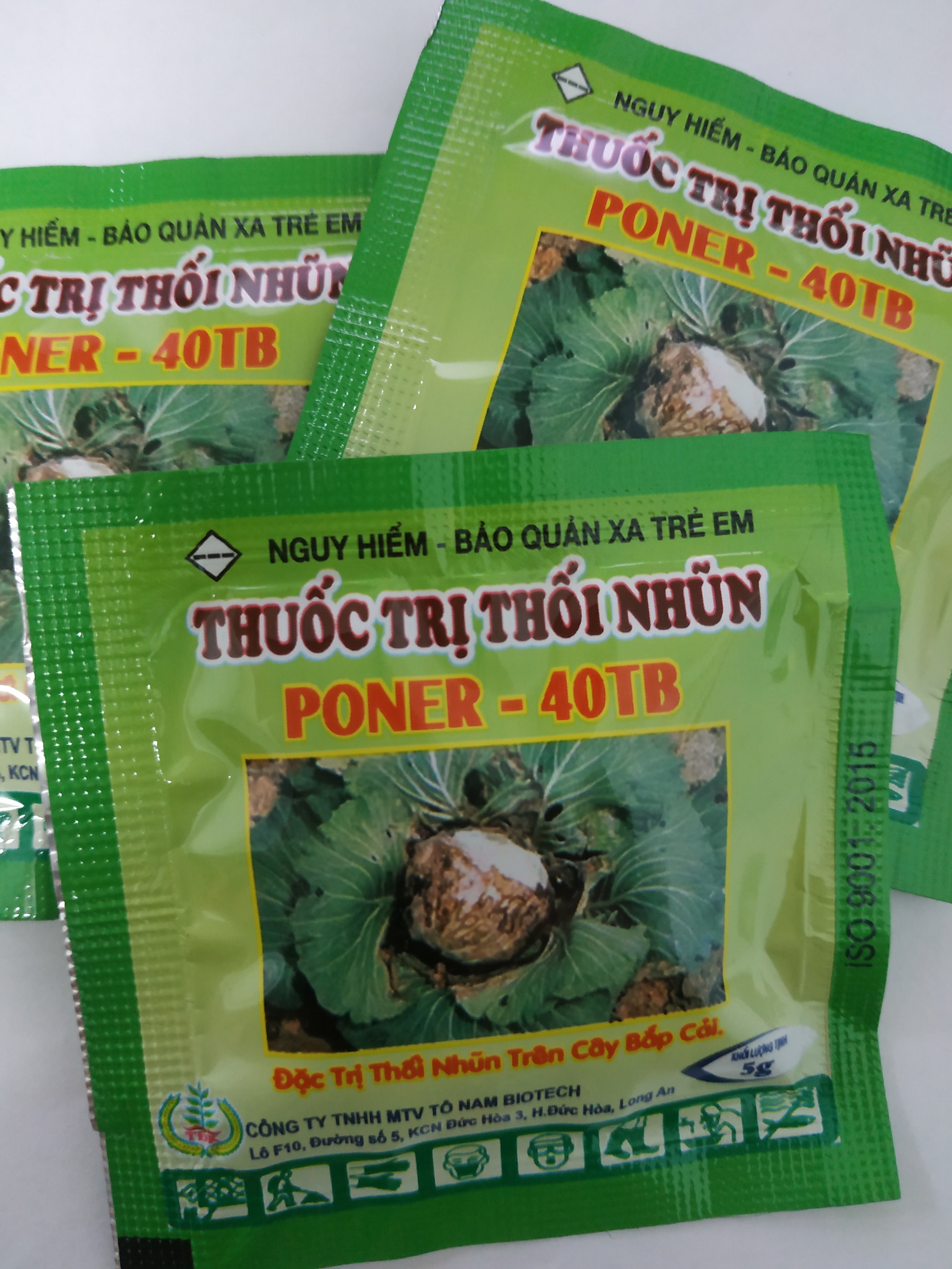Combo 3 viên PONER-40TB trừ bệnh thối nhũn cho cây trồng - gói 5 gram