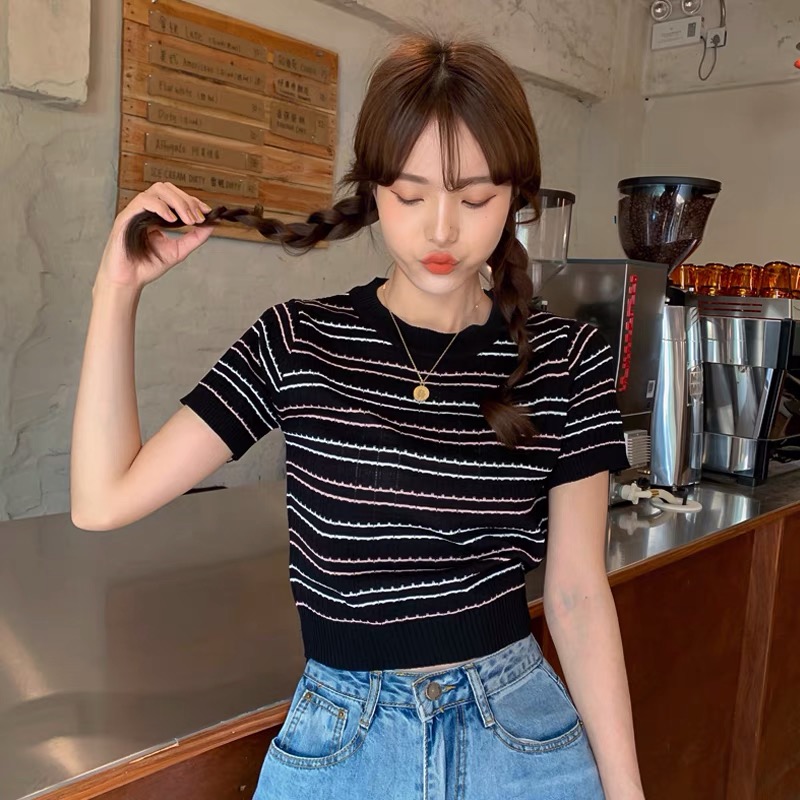 Áo len mongtaghi ulzzang hàn quốc - áo croptop nữ