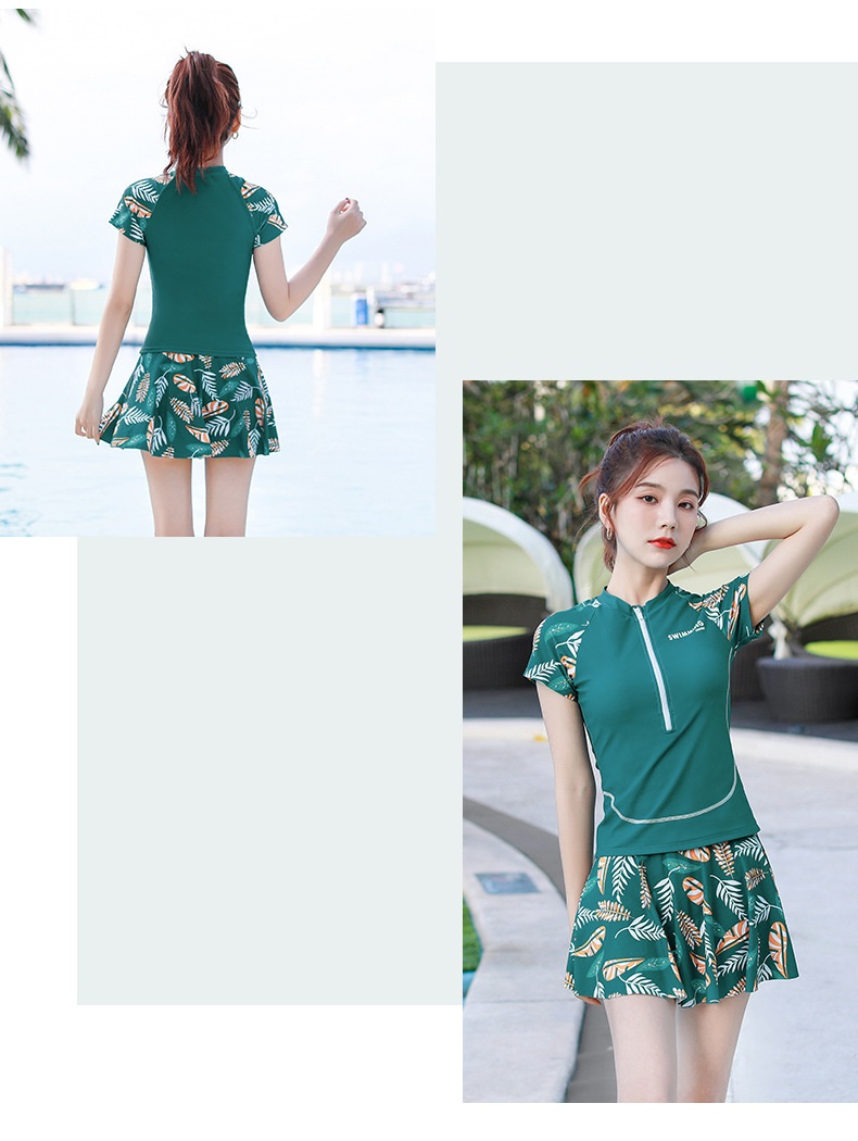 Bộ bơi đi biển ngắn tay xuất Hàn chống tia UV Hàng cao cấp - Mã 11024
