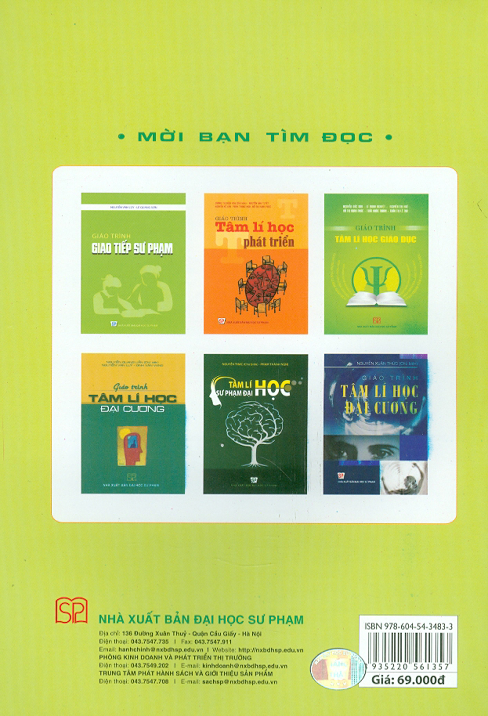 Giáo Trình Tâm Lí Học (Bồi Dưỡng Nghiệp Vụ Sư Phạm Cho Giảng Viên Chưa Qua Đào Tạo Sư Phạm)