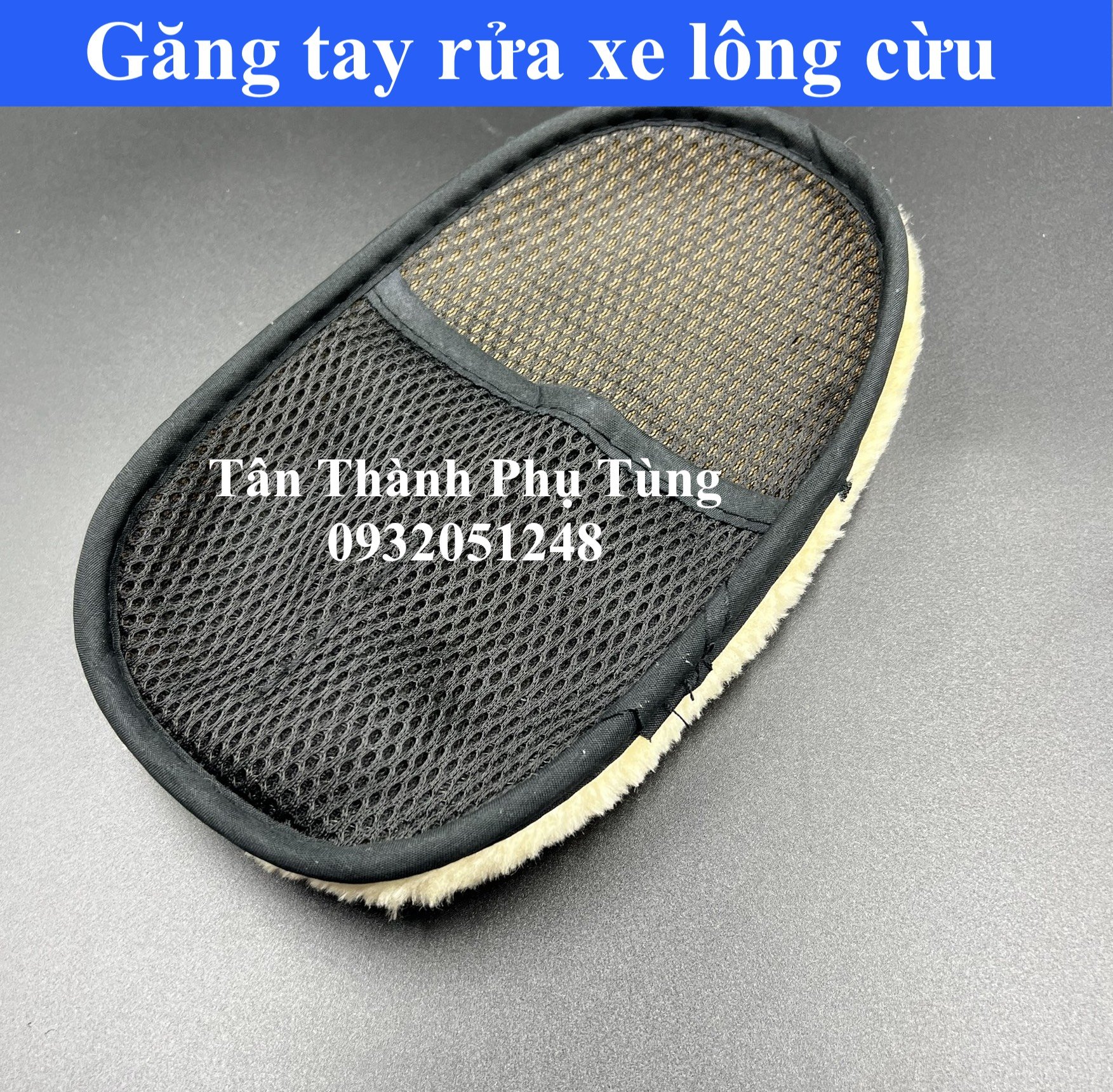 Găng tay rửa dành cho xe máy lông cừu