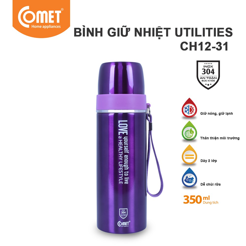 [Rẻ Vô Địch] Bình Giữ Nhiệt Cao Cấp COMET CH12-31 350ml
