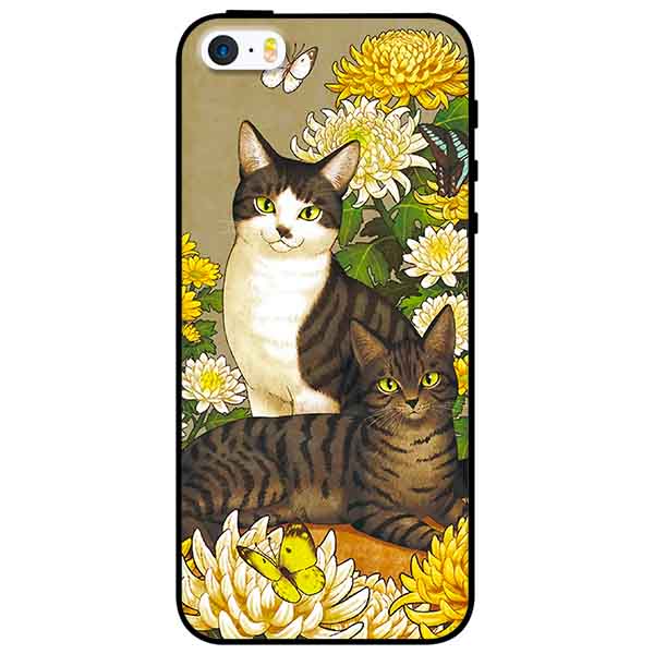 Ốp lưng in cho Iphone 5/5s/5se Mẫu Hai Chú Mèo