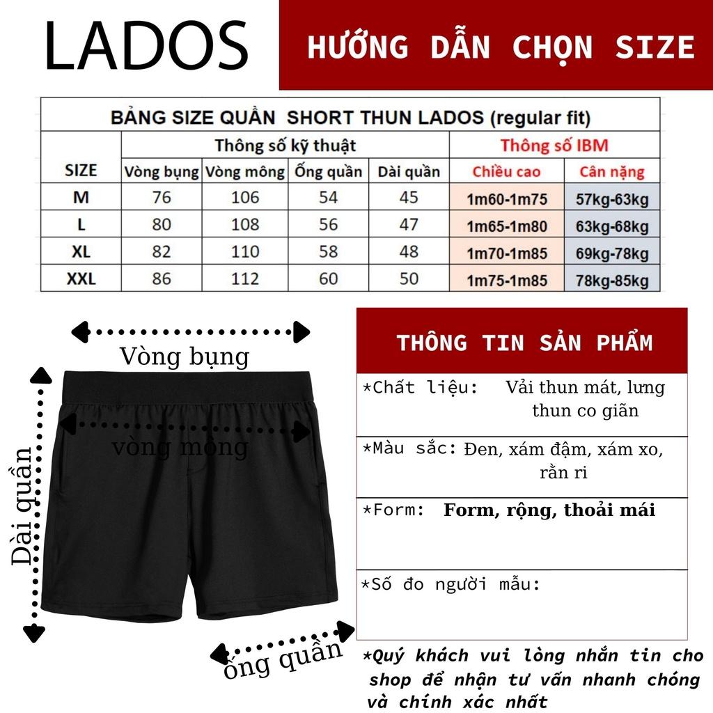 Quần đùi thun nam có túi co giãn LADOS - 4081 thoáng mát, rộng, mặc nhà