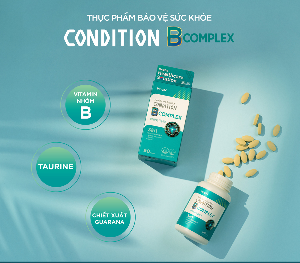 Thực phẩm bảo vệ sức khỏe Condition B Complex bổ sung các vitamin nhóm B cho cơ thể hộp 90 viên