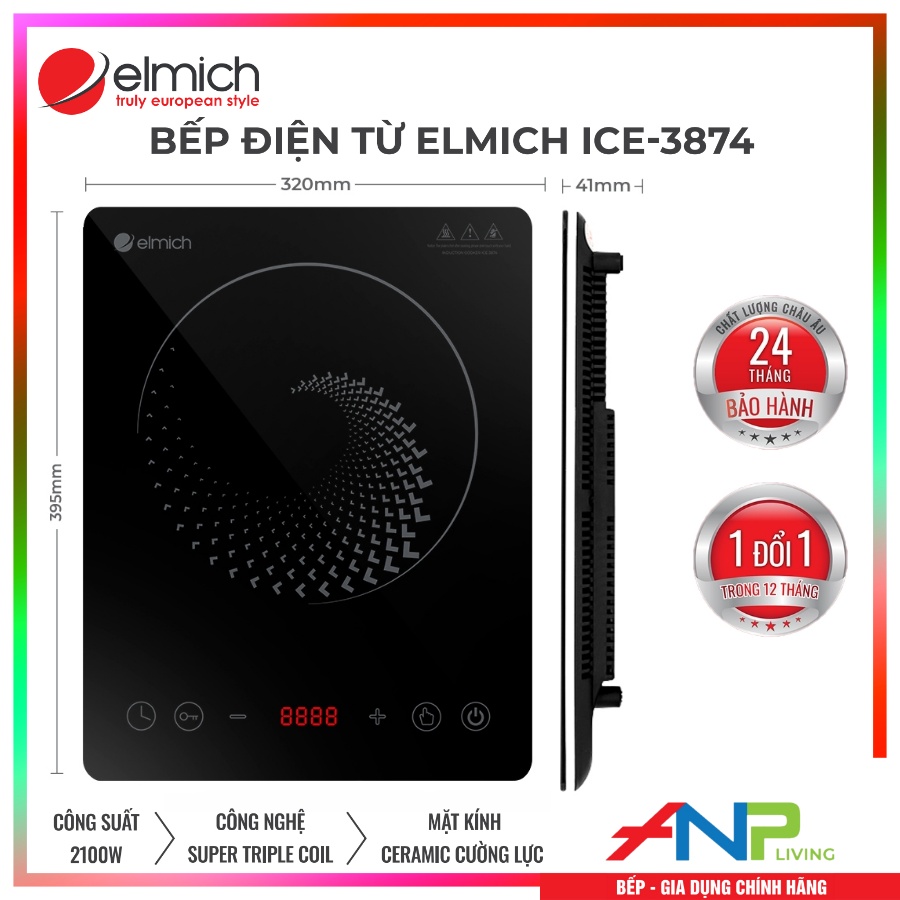 Bếp Từ Đơn Elmich ICE-3874 - Hàng Chính Hãng