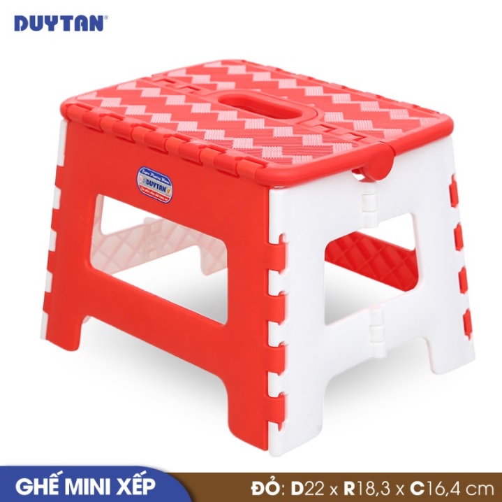 Ghế mini xếp nhựa Duy Tân (22 x 18.3 x 16.4 cm) - 05110 - Giao màu ngẫu nhiên - Hàng chính hãng