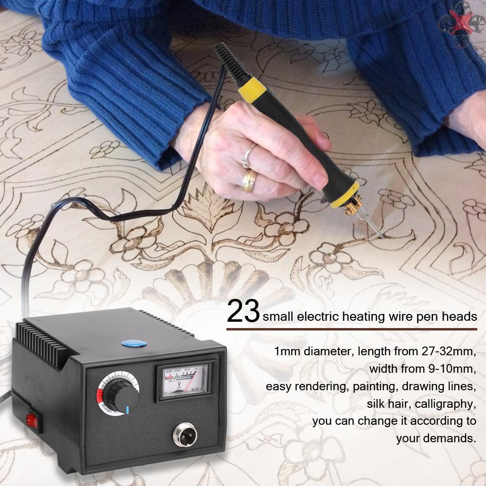 Máy Khắc Pyrography Bằng Gỗ Kèm 23 Đầu Thay Thế