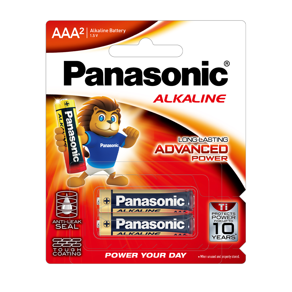 Hình ảnh Vỉ Pin kiềm Panasonic Alkaline AAA LR03T/2B-V (2 viên) – Hàng Chính Hãng