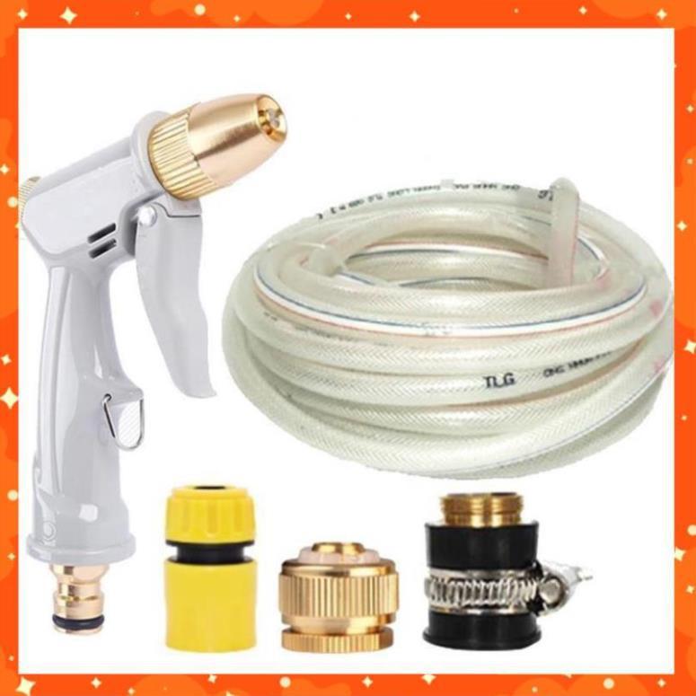 Bộ dây vòi xịt nước tưới cây rửa xe,tăng áp 3 lần, loại 15m  206846