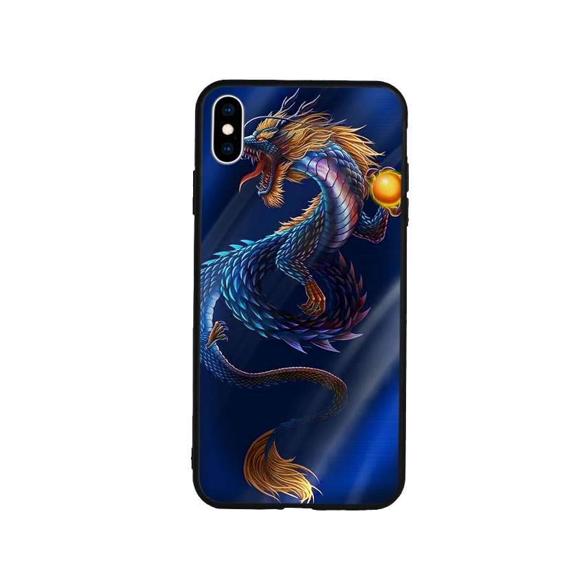 Ốp Lưng Kính Cường Lực cho điện thoại Iphone Xs Max - Dragon 08