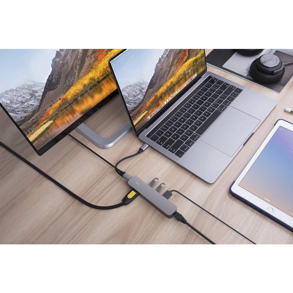 [HÀNG CHÍNH HÃNG] Cổng chuyển đổi cho MacBook, Ultrabook, Chromebook, PC &amp; USB-C devices HyperDrive 4K HDMI 6-in-1 USB-C
