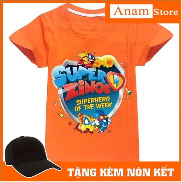 Áo thun cho bé SUPER ZING đủ size đủ màu Anam Store