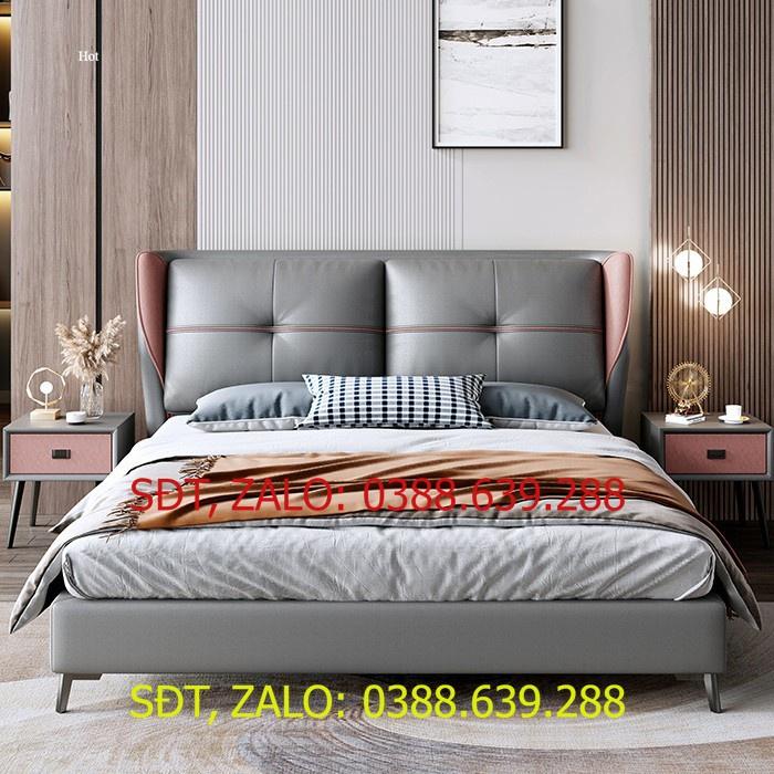 - Giường ngủ tối giản phong cách Ý - Giường ngủ chất liệu vải nano sang trọng LUX-G010