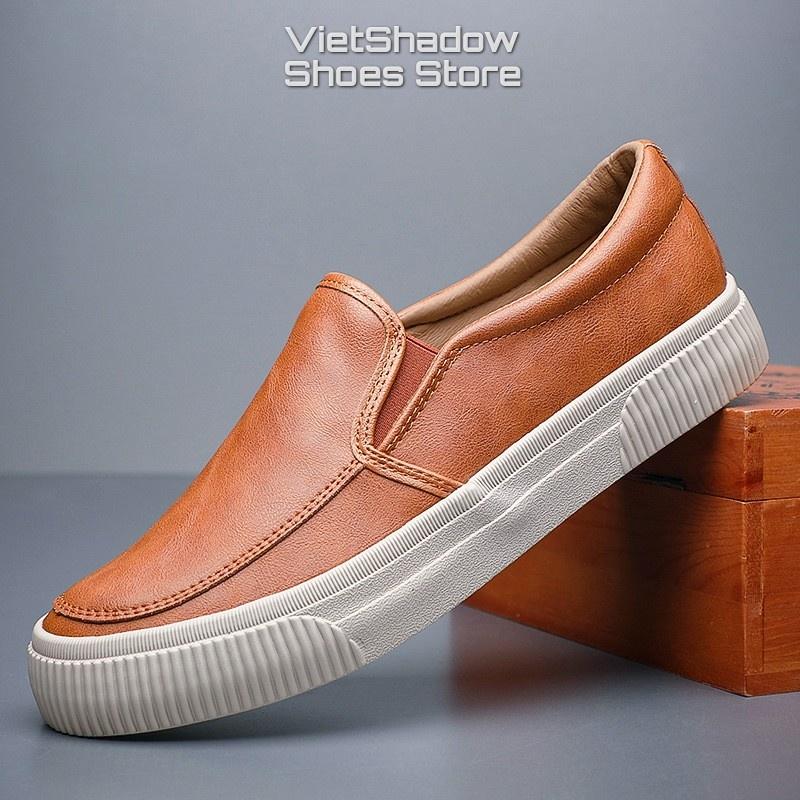 Giày lười nam slip on thương hiệu BAODA - Chất liệu da PU đế cao su 3 màu tuyệt đẹp - Mã SP 21318