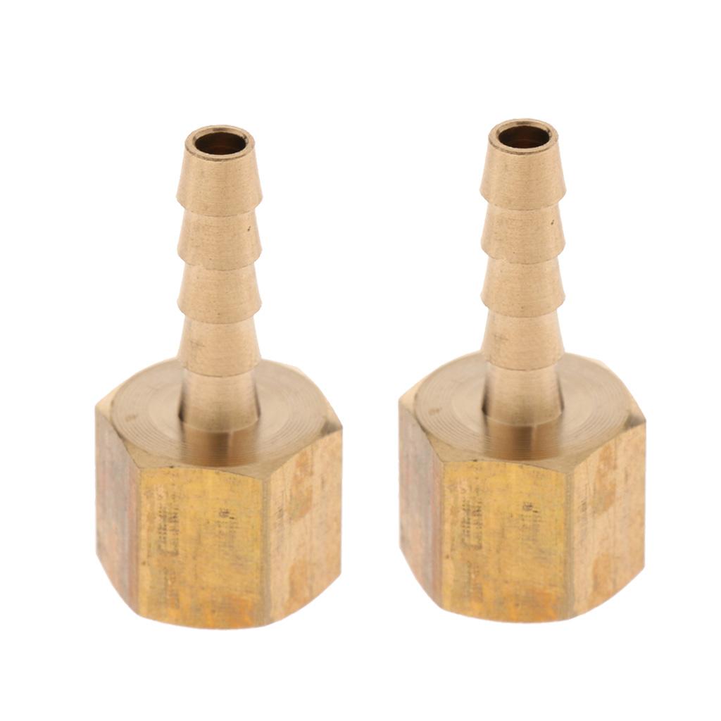 2 Chiếc Đồng Nữ Vòi Lắp, Cổng Kết Nối Đầu Nối Adapter Barb 1/4 BSP DÂY CHUYỀN 6mm