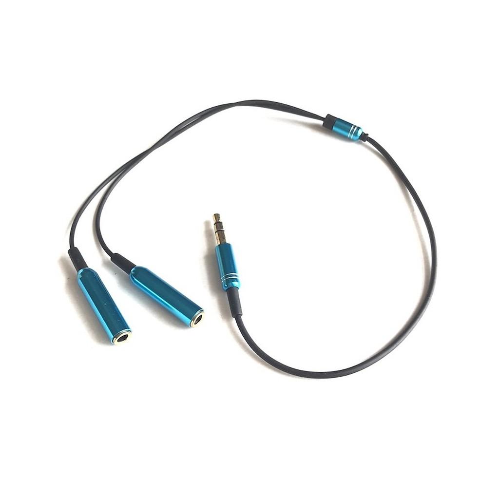 Dây Chia Từ 1 Ra 2 Tai Nghe Đầu Nhôm Jack Cắm Cao Cấp