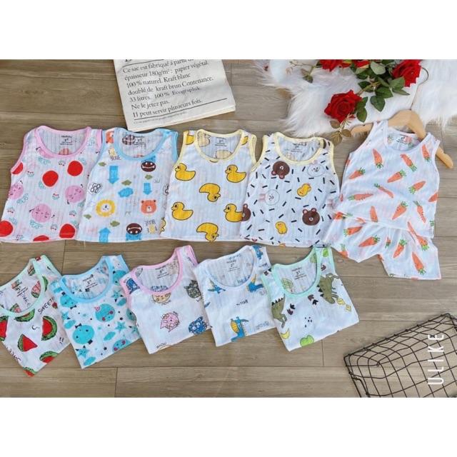 Set 10 bộ Cotton giấy ba lỗ cho bé