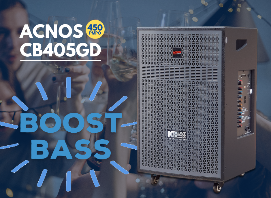 [HÀNG CHÍNH HÃNG] Dàn karaoke di động ACNOS CB405GD