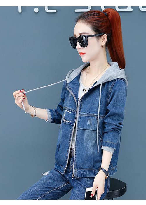 ÁO KHOÁC JEAN NỮ PHỐI DÂY KÉO AK636