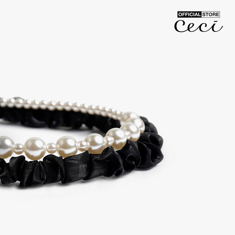 CECI - Băng đô cài tóc nữ bọc vải phối  sang trọng CC6-03000097