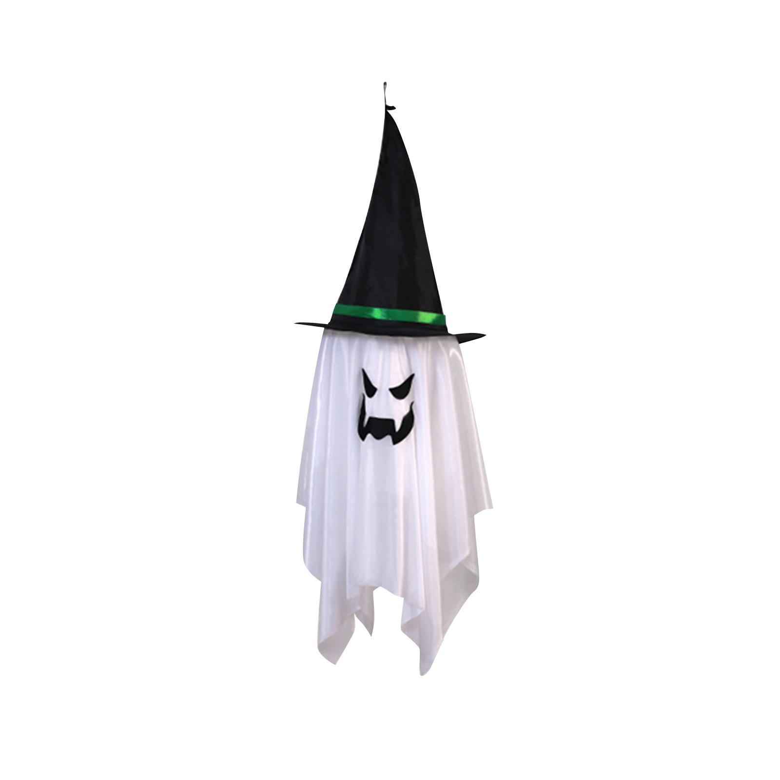 Halloween LED Flashing Light, Glowing Hanging , Scary Decorative Reusable Hanging Witch Hat Lamp for Patio ,Indoor Yard Decor