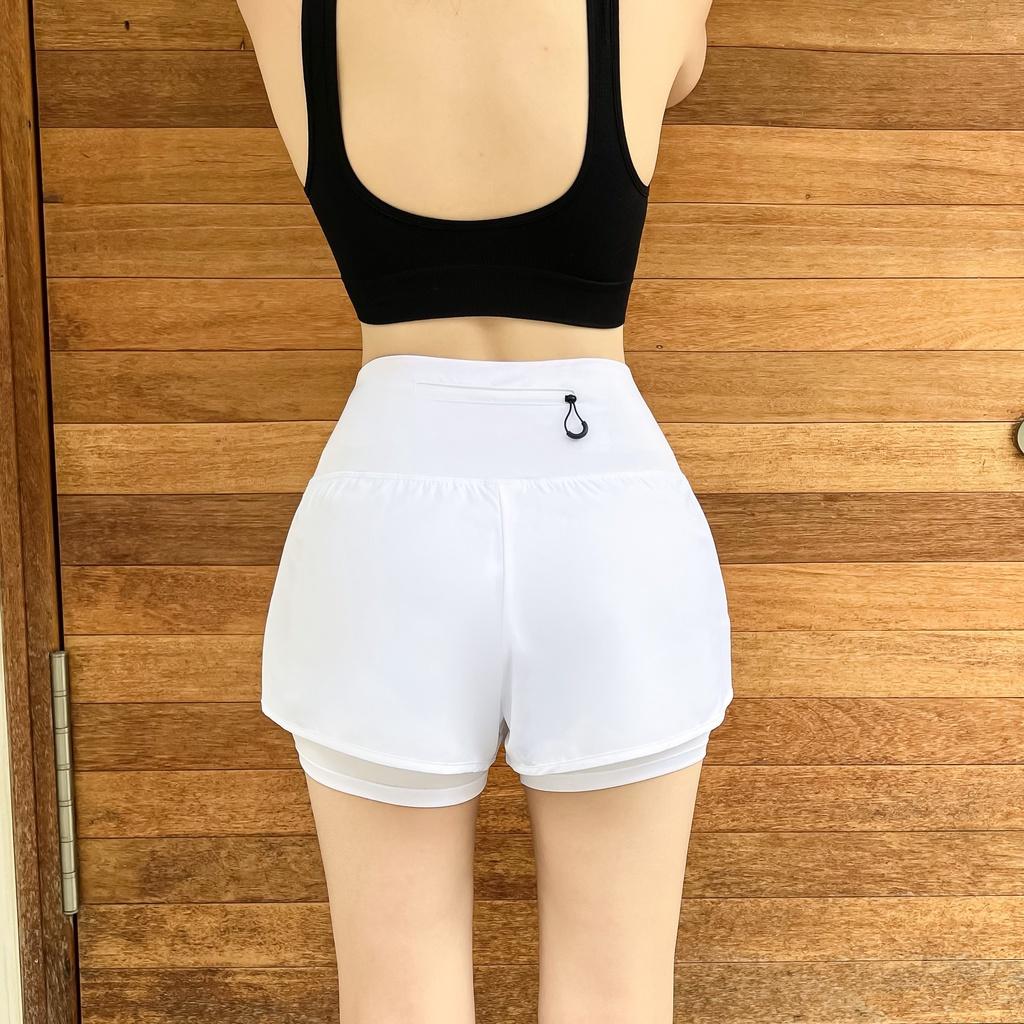 Quần Short Nữ Thể Thao 2 Lớp Tập Gym, Yoga CH127