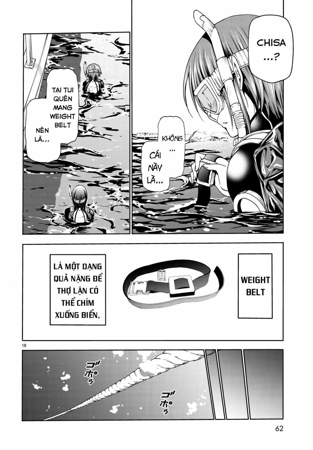 cô gái thích lặn - grand blue chapter 45 18