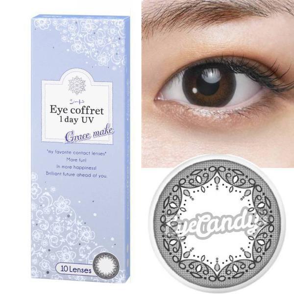 Kính áp tròng cận 1 ngày có màu 4 màu cận tới -12 độ êm mát mắt dưỡng ẩm cao cấp SEED Eye coffret 1day UV số 1 Nhật Bản