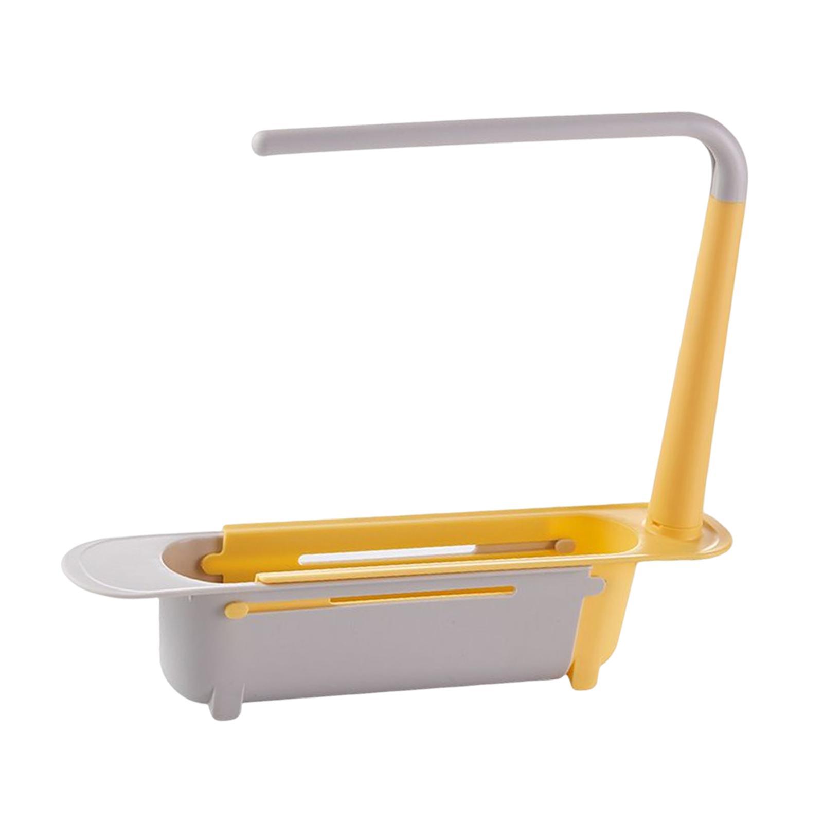 Telescoping Sink Caddy with Dishcloth Hanger Telescopic Sink Tidy Holder for Home Bathroom