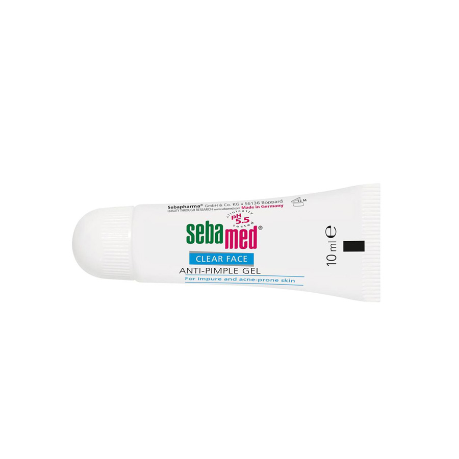 Gel Ngừa Mụn Kháng Khuẩn Và Làm Dịu Da Mụn Sebamed Clear Face Anti-Pimple Gel PH5.5 Từ Đức Tuýp 10Ml