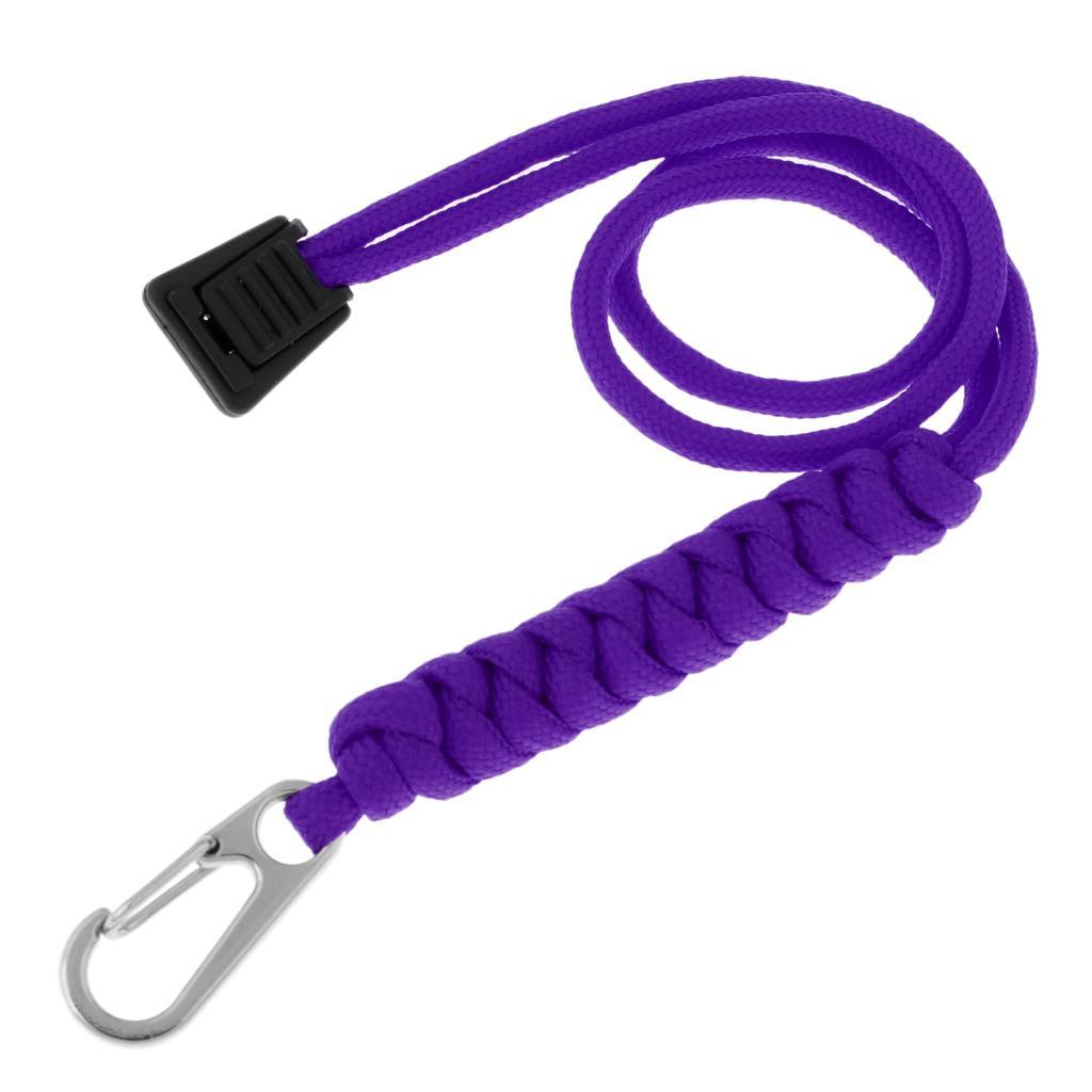 2-4pack Outdoor Emergency Kit Paracord Key Chain Rope Cord Lanyard Carabiner