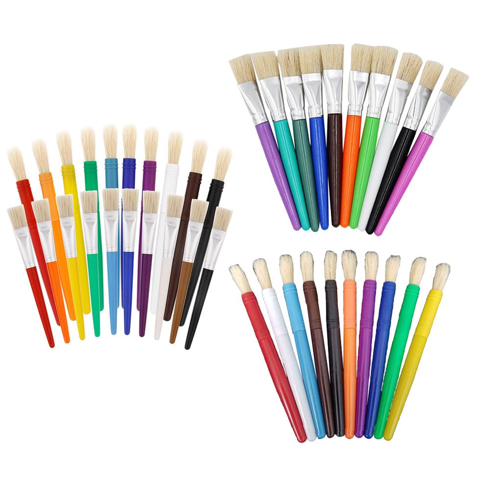 10/20Pcs Kids Artist Paint Brushes for Watercolor Oil Acrylic Painting Arts Tool