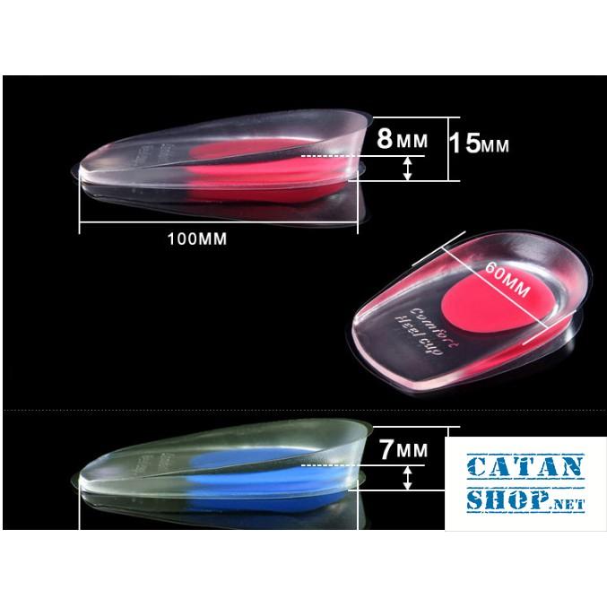 Lót giày tăng chiều cao silicon 1.5cm bảo vệ gót chân, phòng ngừa, giảm đau gai gót chân, chai chân GD240-LGiayBVKD