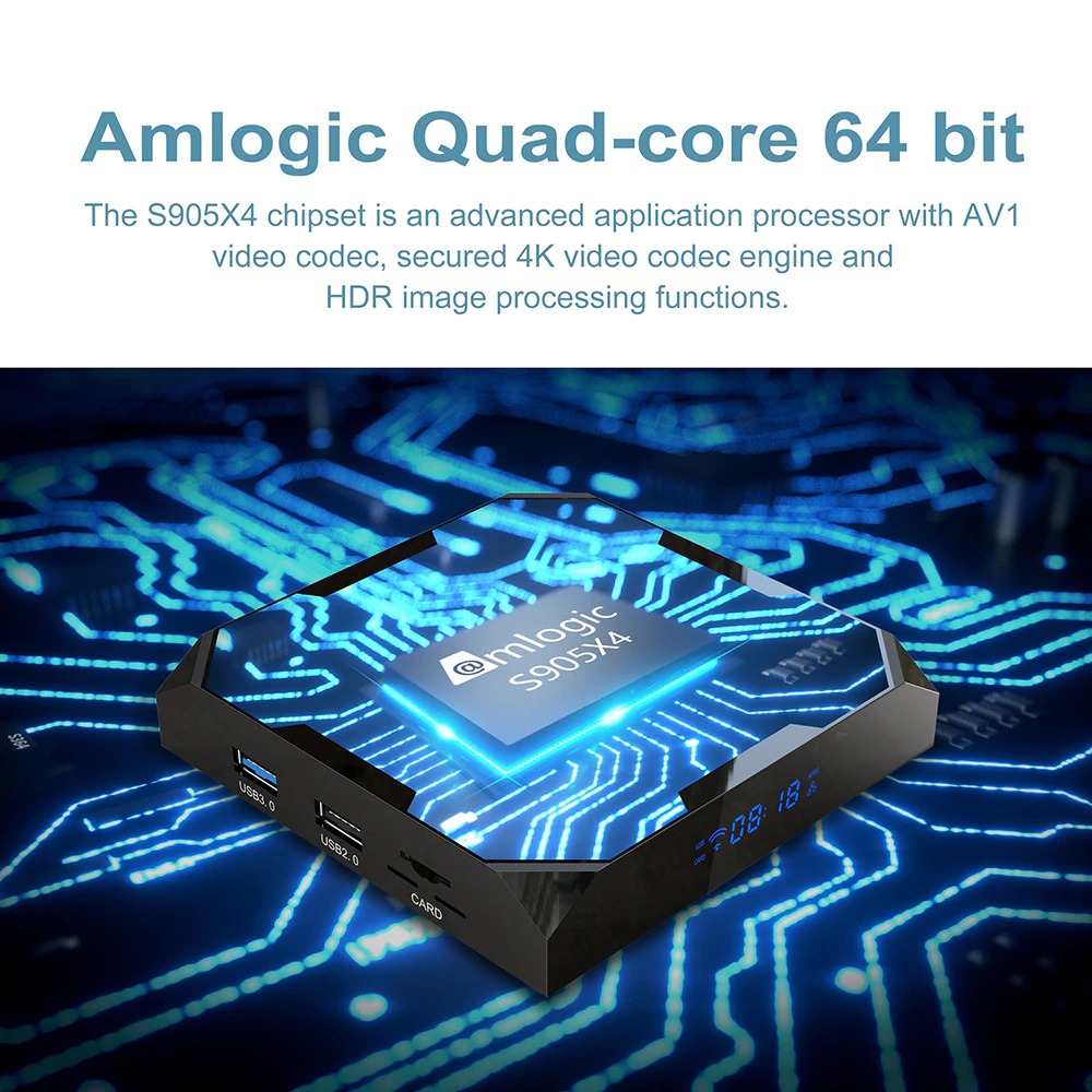 Android Tivi Box X96 Max plus ultra S905X4 Ram 4G Rom 32G Wifi Kép Có Bluetooth Cài Sẵn Ứng Dụng Xem Phim HD Và Truyền Hình Cáp miễn phí vĩnh viễn - Hàng Nhập Khẩu