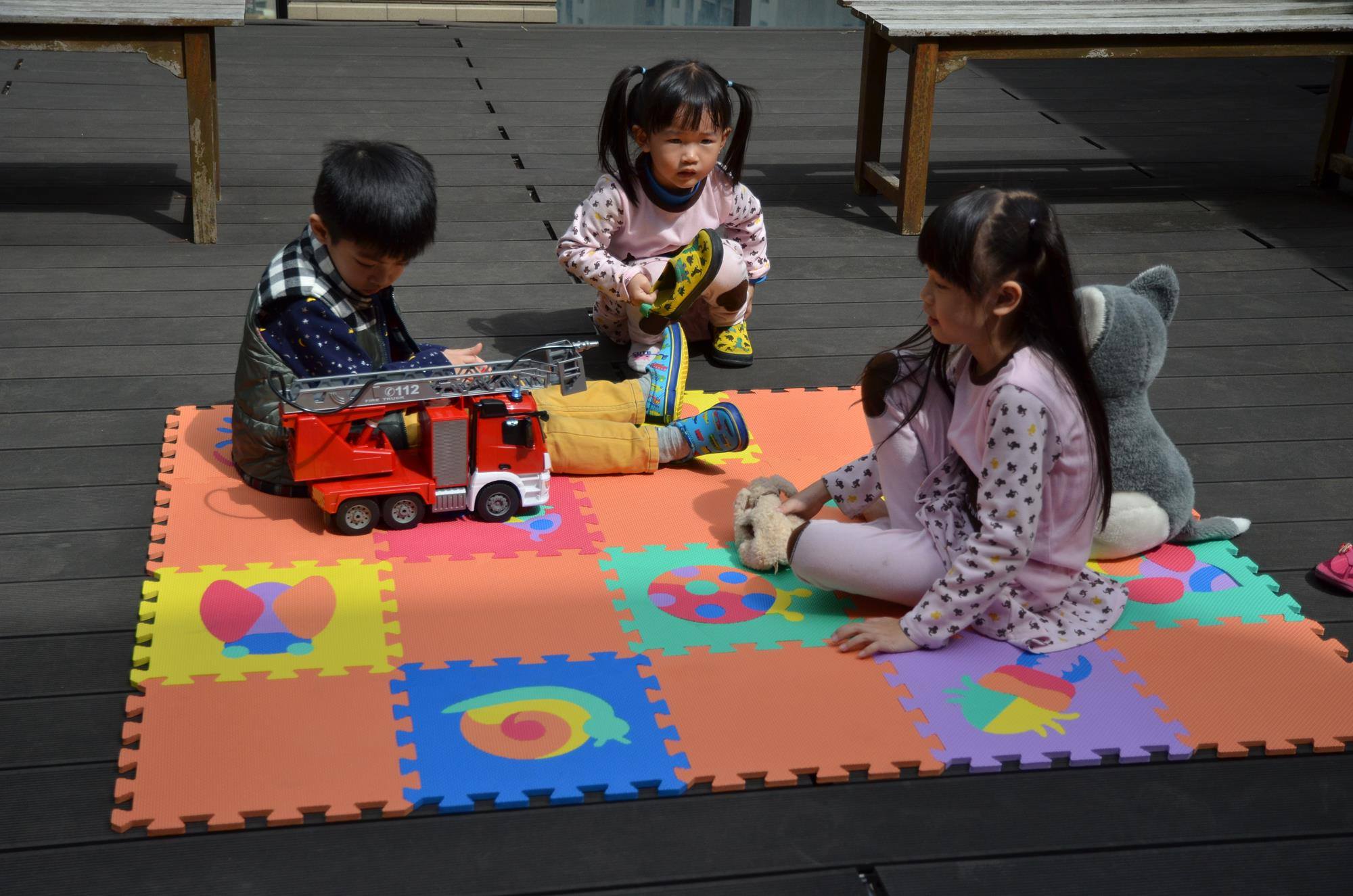 Thảm xốp lót sàn cho bé - đơn màu Smile Puzzle _KHÔNG MÙI TIÊU CHUẨN CHÂU ÂU