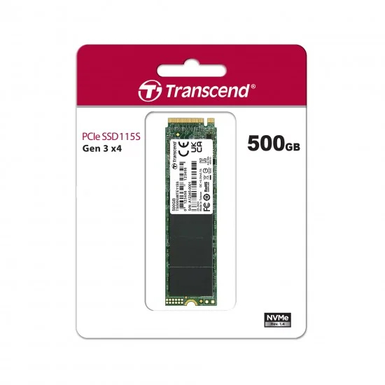 Ổ cứng SSD Transcend PCle 115S Gen 3x4 500GB M.2 NVMe - Hàng chính hãng