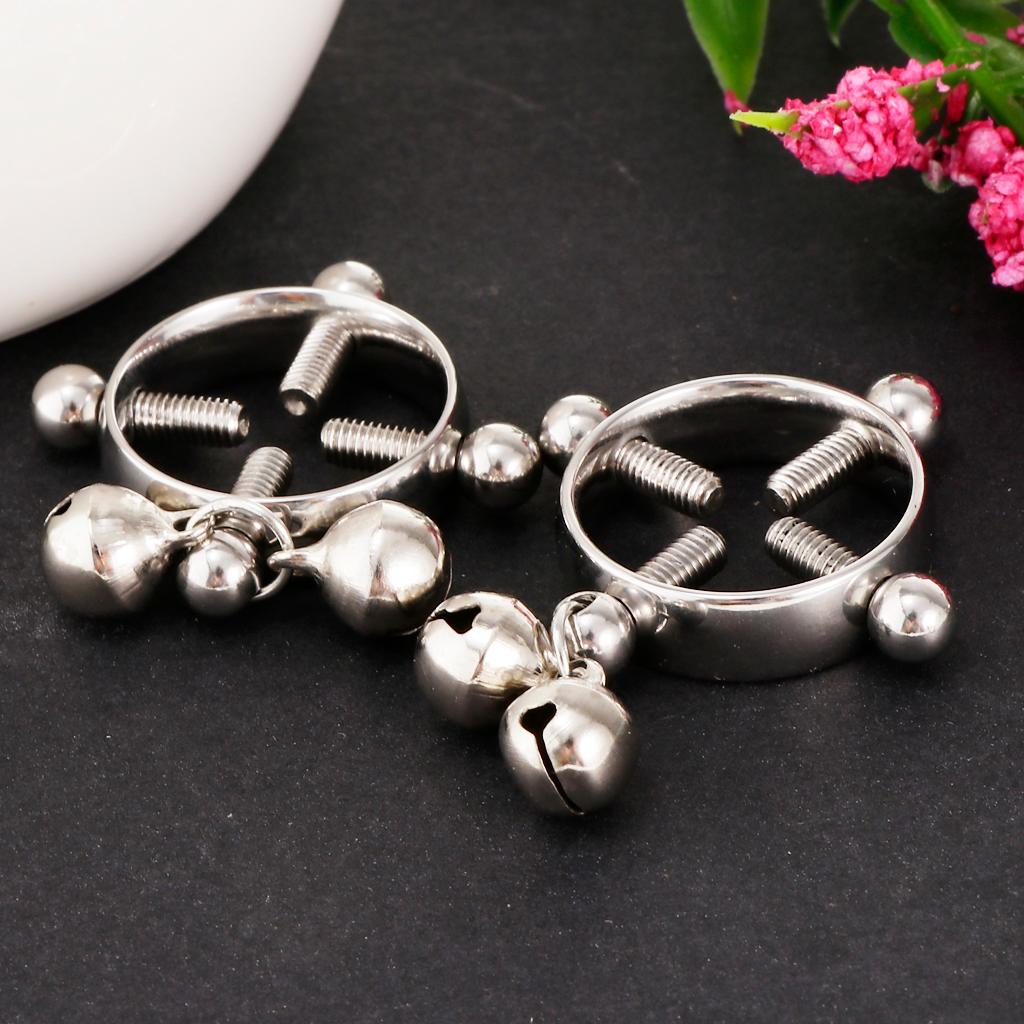 2pcs Women Nipple Shields Screw Body Piercing Jewelry Circle None Piercing