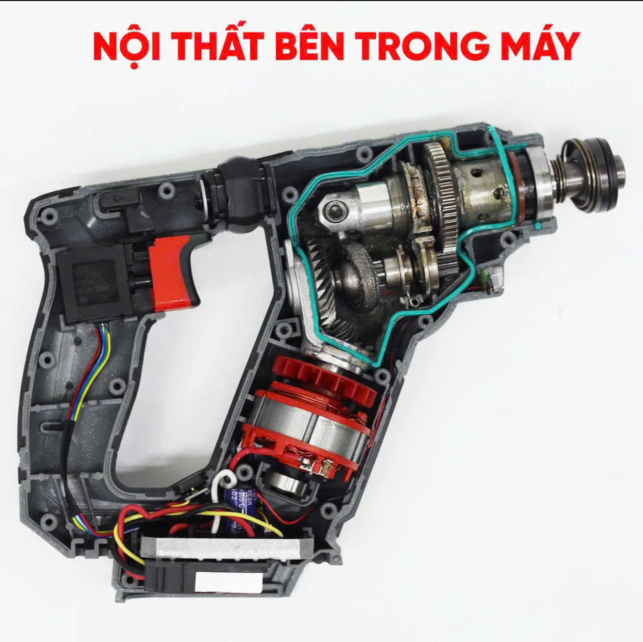 Máy Khoan Bê Tông Mini Wokfix WF-RH 1902MN Có Tạo Xung – Không Chổi Than – Lực Đập 1.9J Trọng Lượng Nhẹ