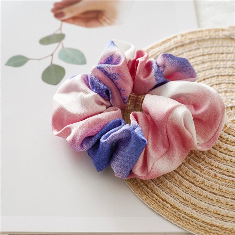 Dây Cột Tóc Scrunchies Màu Loang Phong Cách Hàn Quốc Chất Liệu Vải Satin - Mã DT016