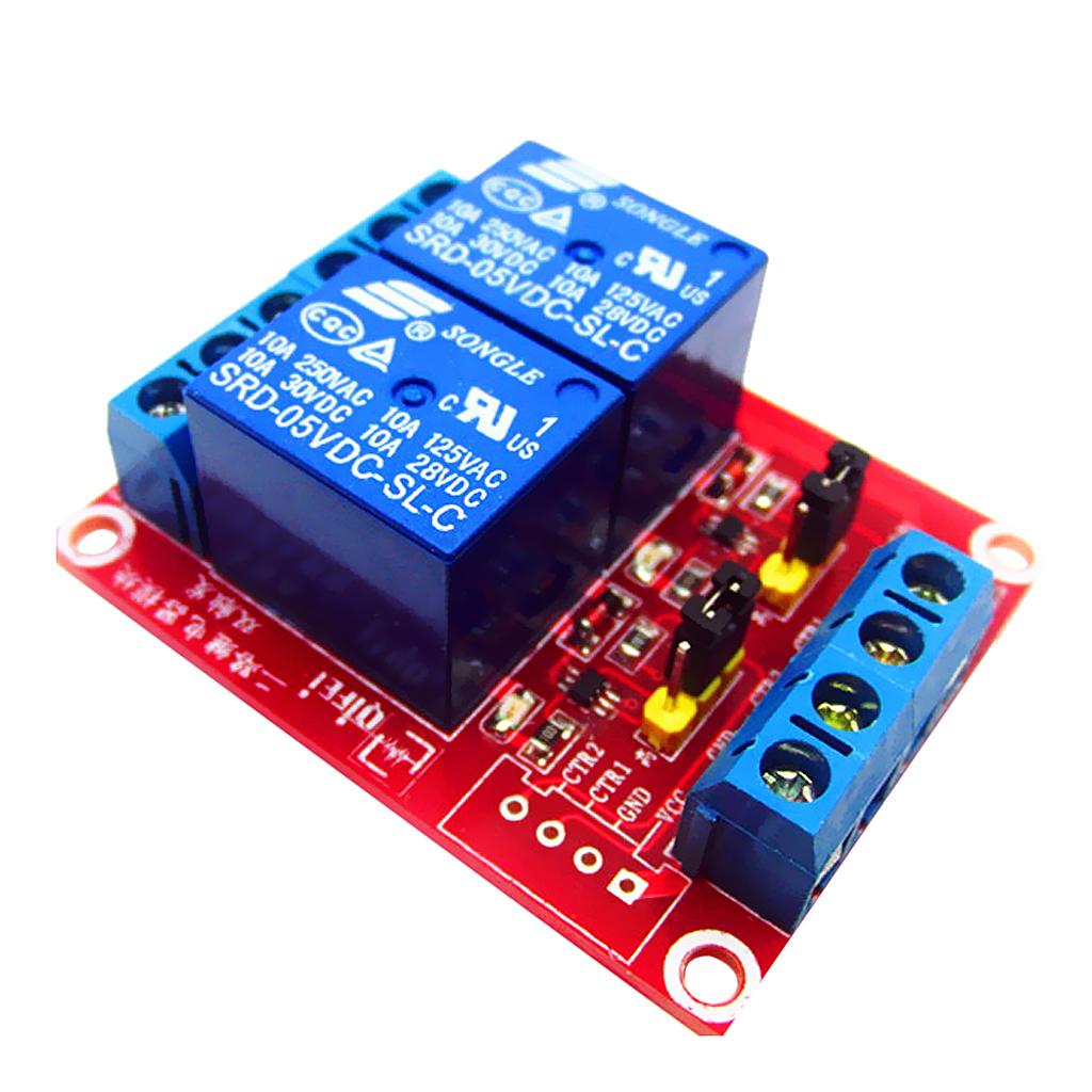 Electronic 24V 2 Channel Relay Module Board with HIgh low Level for
