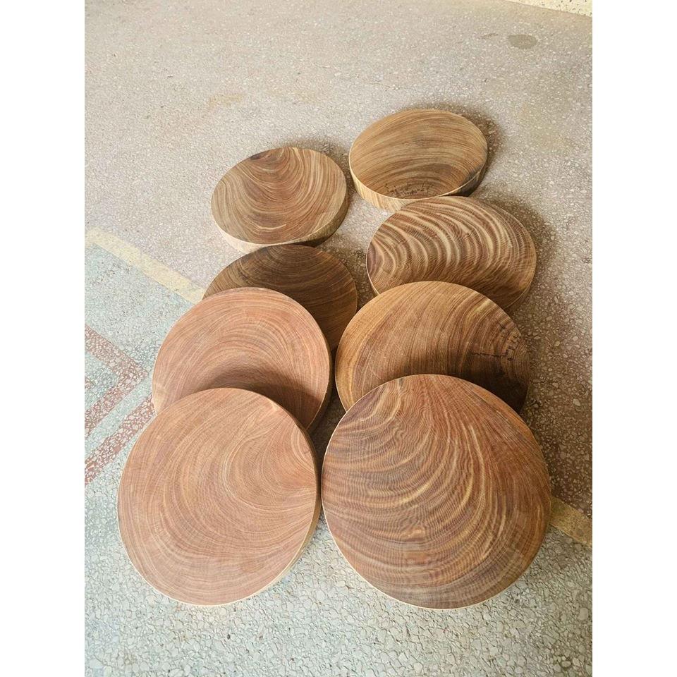 Thớt gỗ nghiến tròn Tây Bắc size 35x5cm