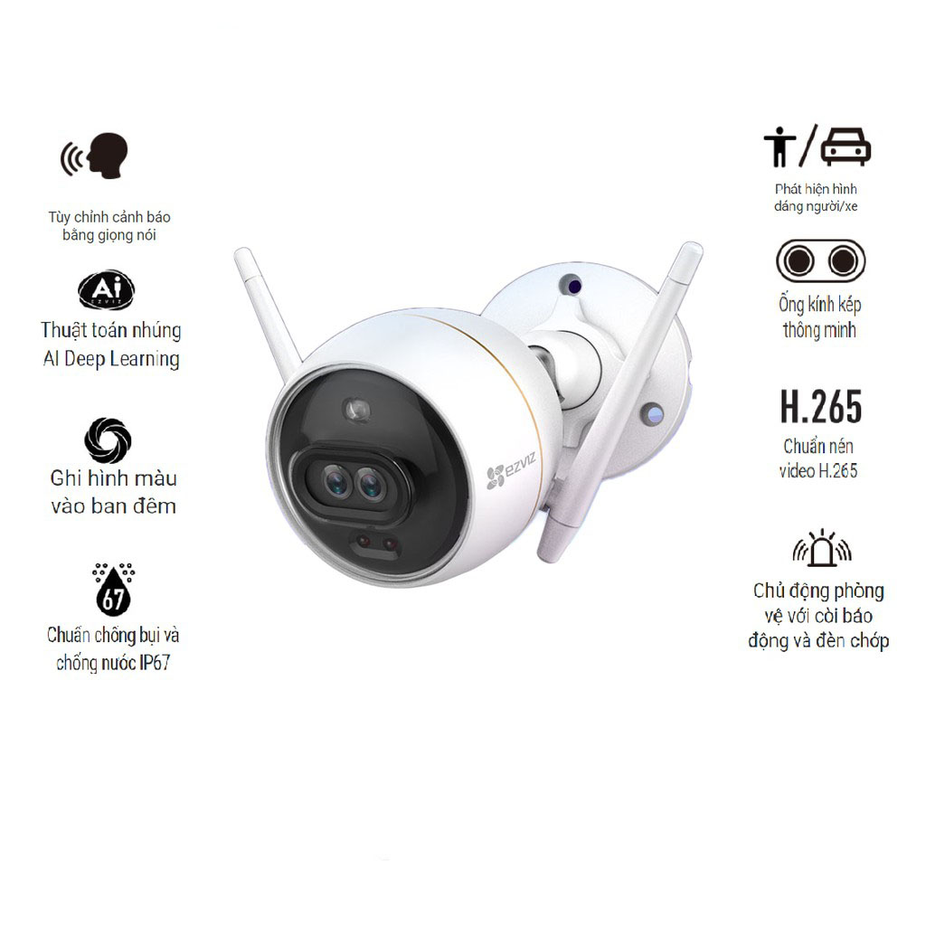 Camera IP Wifi Ngoài Trời Ezviz C3X 1080P - Hàng Chính Hãng