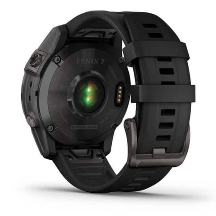 Đồng Hồ Thông Minh Garmin Fenix 7 Sapphire Solar Carbon Gray DLC Titanium with Black Band - Hàng Chính Hãng