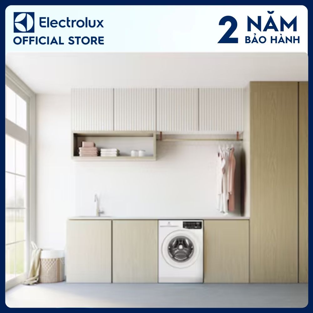 [Giao lắp 0Đ] Máy giặt cửa trước Electrolux 10kg EWF1025DQWB Công nghệ VapourCare diệt 99.9% vi khuẩn và chất dị ứng - Hàng chính hãng