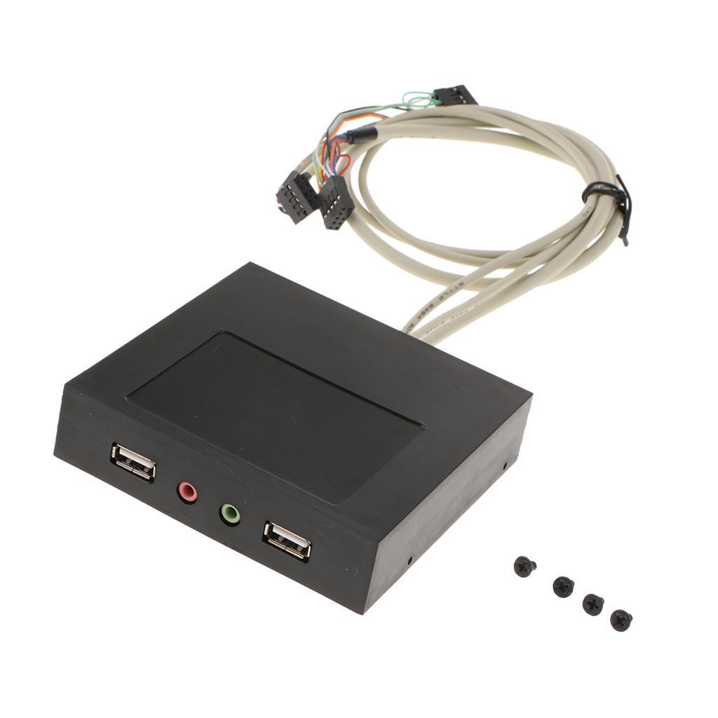 Floppy  Panel 2 Ports USB2.0 Hub Expansion Adapter 9Pin  Plug