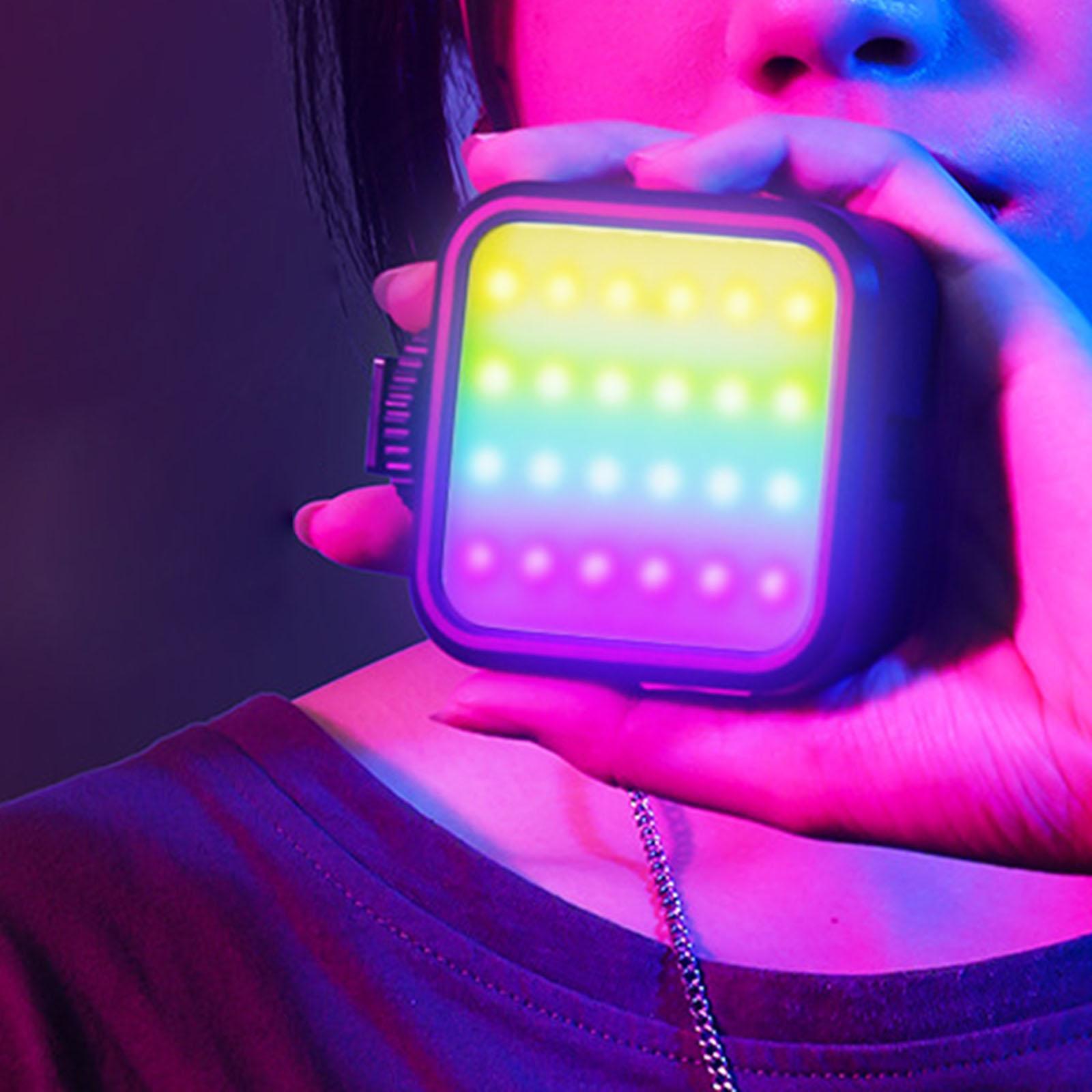 RGB LED Video Light Panel Light Dimmable Camera Lighting for Camera Makeup