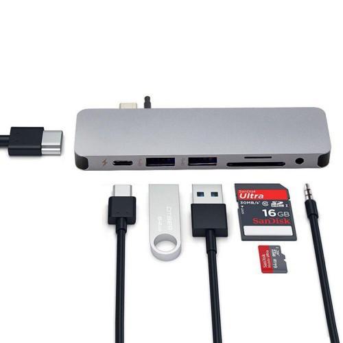 Cổng Chuyển Hyperdrive Solo 7 in 1 Usb-C Cho Macbook,PC,Devices Chính Hãng